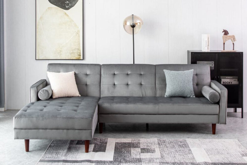 Corner Sofa Left & Right Hand Facing – 3 Colours £649.00 instead of £1299.99