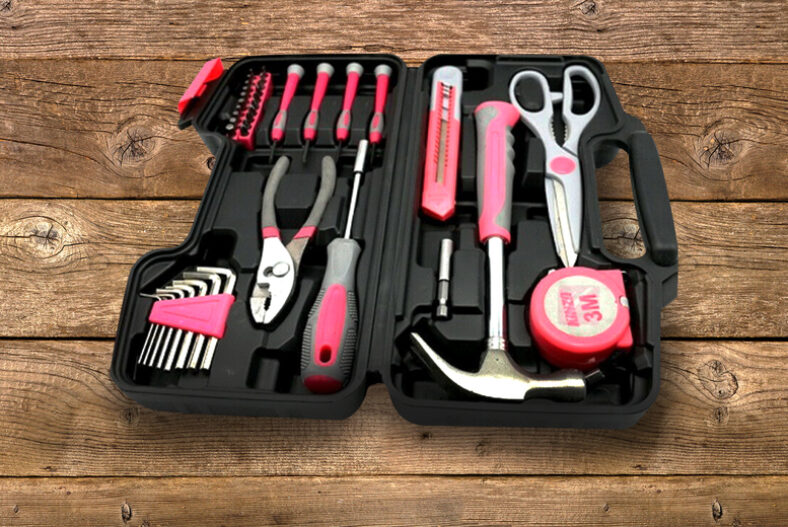 39-Piece Pink Tool Kit Set – Hard Case Included £14.99 instead of £69.99