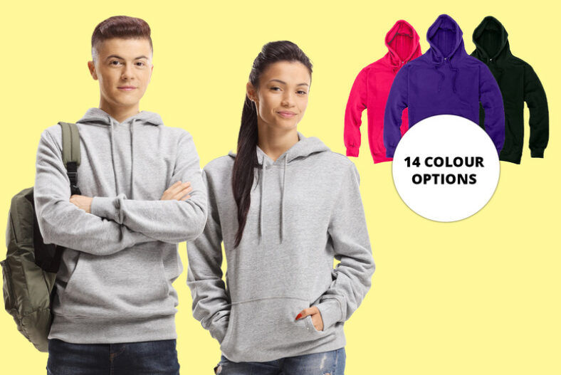 Kid’s Cotton-Blend Hoodie – Ages 5-13 Years £8.99 instead of £19.99