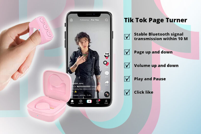 Wireless TikTok Page Turner & Case – 3 Colours! £14.99 instead of £29.98