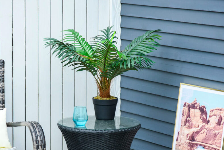 Outsunny 60cm Artificial Palm Plant – Potted £22.99 instead of £47.99