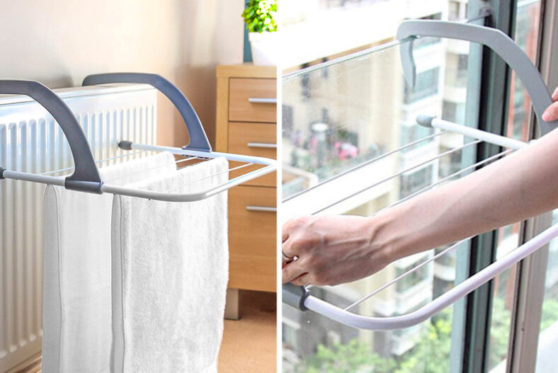 5-Bar Folding Clothes Airer – 3 pieces £14.99 instead of £24.99