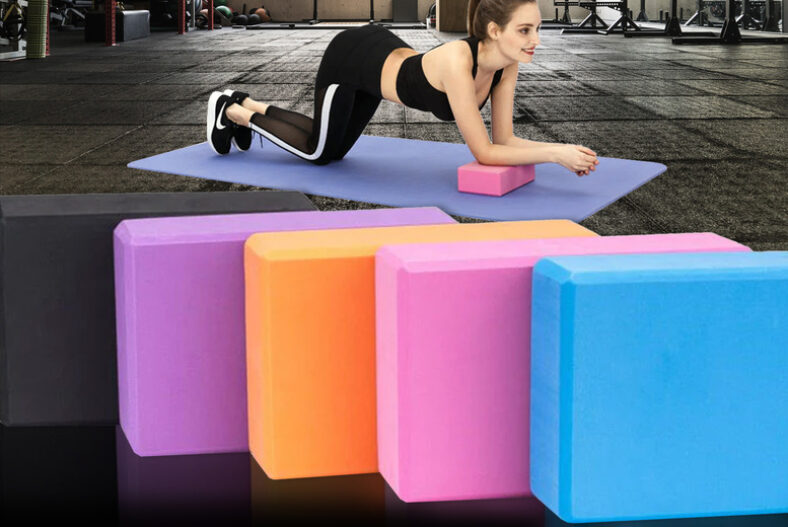Pair of Yoga Blocks – Blue, Pink, Purple & More £9.99 instead of £39.00