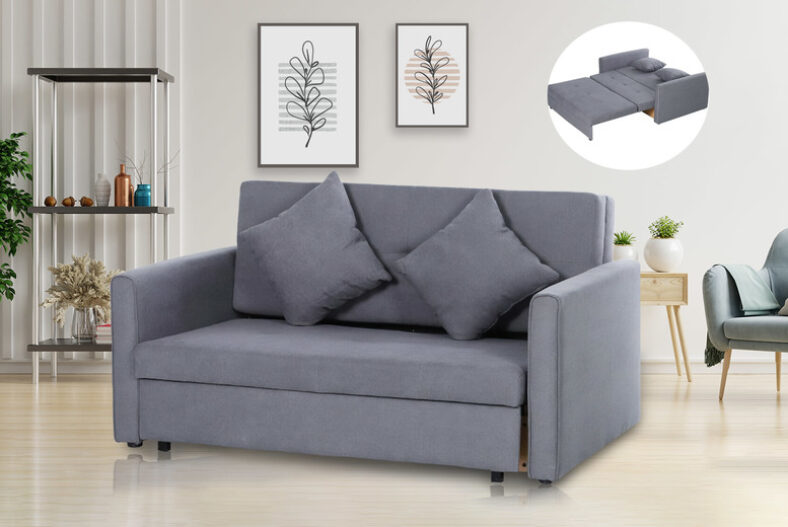 Two-Seater Fabric Sofa Bed with Storage £429.00 instead of £549.00