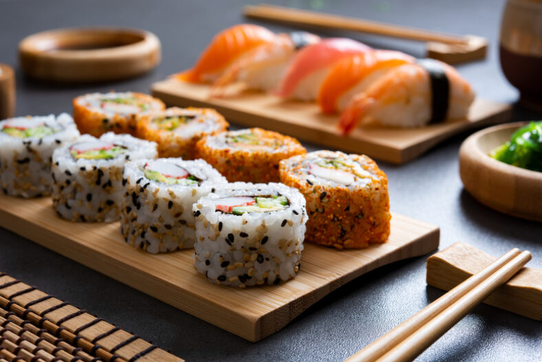 £24 instead of £41.13 for 24 pieces of sushi and two glasses of wine between two people at Sakura, Enfield, £26 for 24 pieces of sushi and two glasses of wine for two or £42 for 48 pieces and two glasses of wine between one to four people – save up to 42%