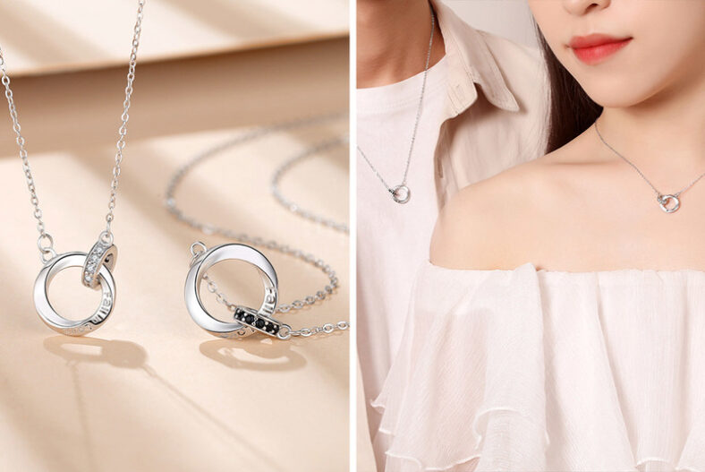 Matching Couple’s Sterling Silver Necklace – Men’s, Women’s £10.99 instead of £35.99