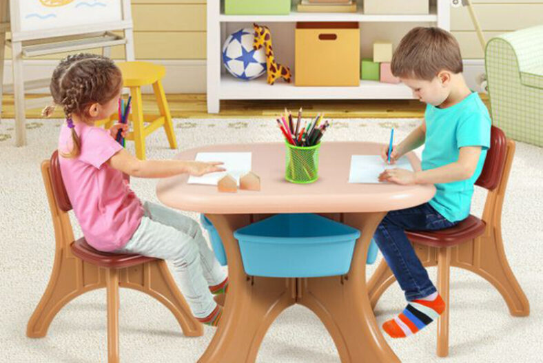 Kids 3pc Activity Table Set with Storage Trays £79.99 instead of £199.99