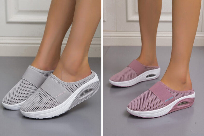 Air Cushion Slip On Trainers – 8 Colours & UK Sizes 3-11 £8.50 instead of £33.01