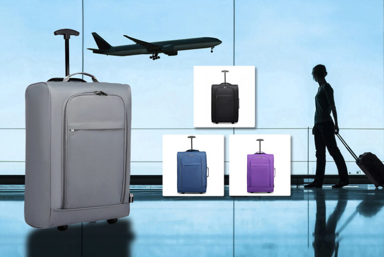 Kono Cabin Sized Soft Shell Hand Luggage – 4 Colours £14.99 instead of £22.45