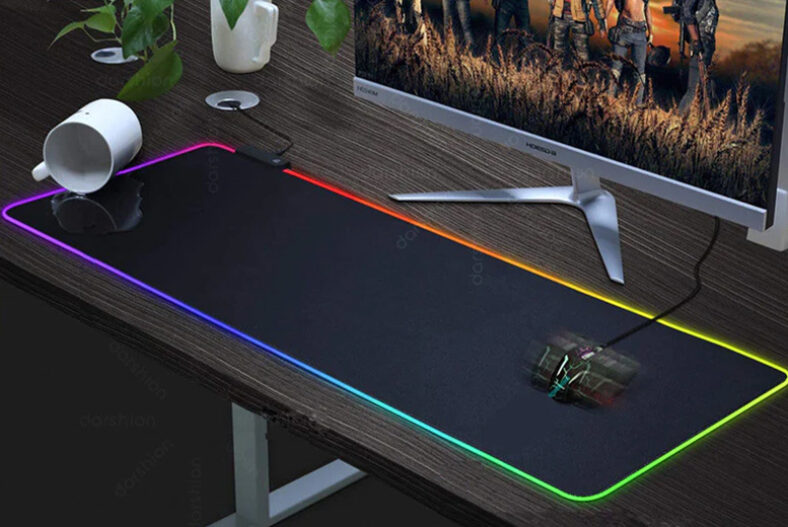 RGB Lighting Gaming Mouse Mat – 3 Sizes! £8.99 instead of £29.99