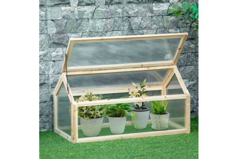 Wooden Cold Frame Greenhouse Grow House £32.99 instead of £61.99