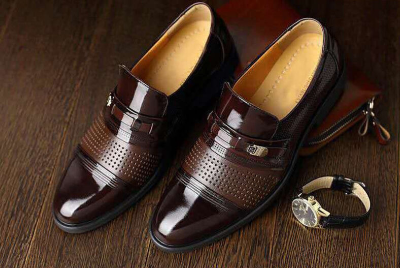 Men’s Fashion PU Leather Shoes – Black or Brown! £16.99 instead of £54.99