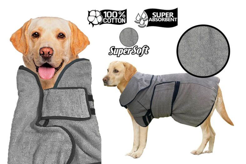 From £9.99 instead of £35.99 for a pet bathrobe towel from Fab On UK – save up to 72%