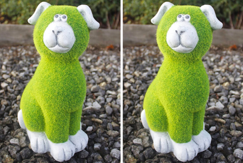 Stone & Grass Effect Dog Garden Statue £13.99 instead of £39.99