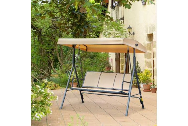 Outsunny 3 Seater Swing Chair Canopy £97.99 instead of £129.99