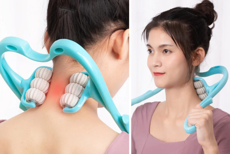 Pressure Relief Neck Massage Roller – 2 Colours! £6.99 instead of £13.98