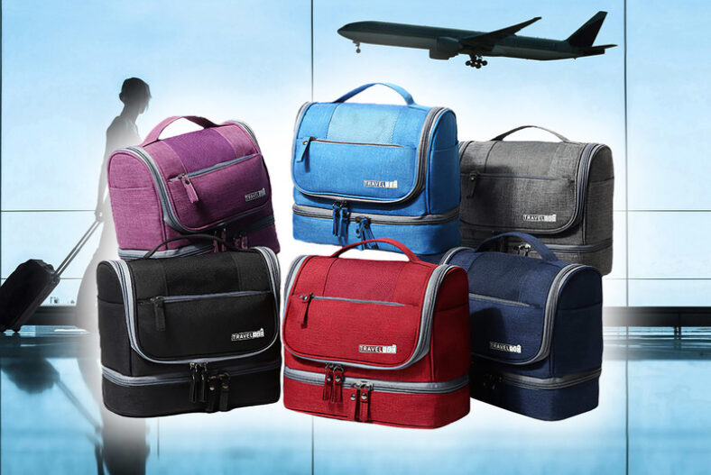 Dual Lined Cosmetic Toiletry Travel Bag £12.99 instead of £29.00