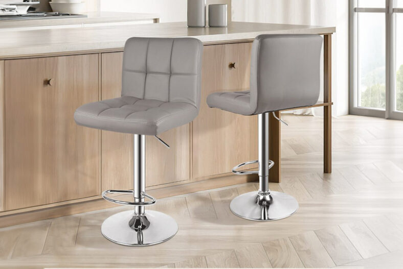 Two Cube Barstools – Black, White or Grey! £74.00 instead of £149.99