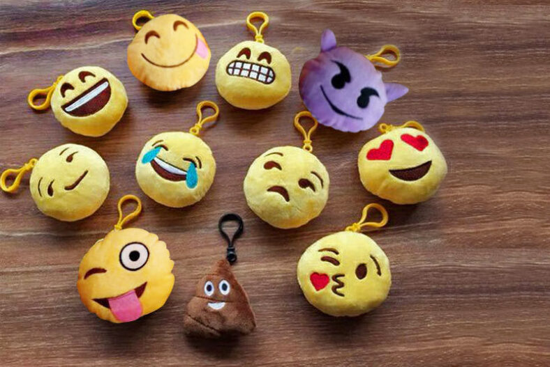 £5.99 instead of £19.99 for a set of 6 pcs emoji keyrings from London Exchain Store – save 70%