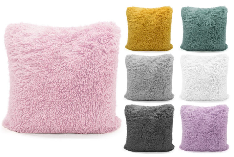 4 Luxury Teddy Cushion Covers – 10 Colours! £13.99 instead of £24.99