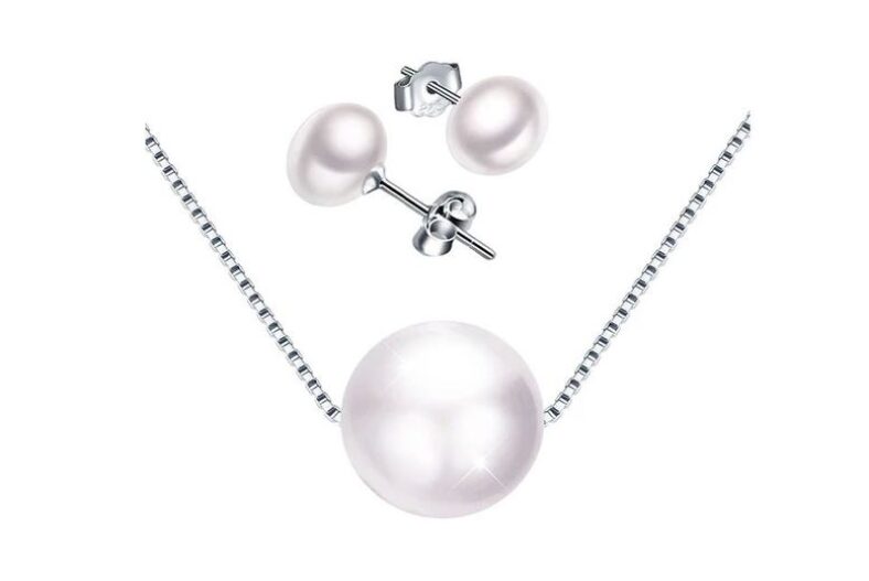 Sterling Silver Matching Pearl Jewellery Set £14.00 instead of £69.00