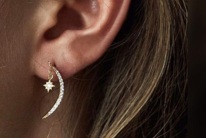 Gorgeous Gold Tone Moon & Star Earrings £9.99 instead of £39.00