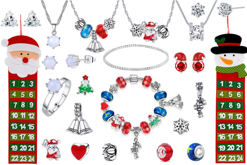 Jewellery Christmas Advent Calendar Made w/ Fine Cut Crystals – 3 Designs £21.99 instead of £89.99
