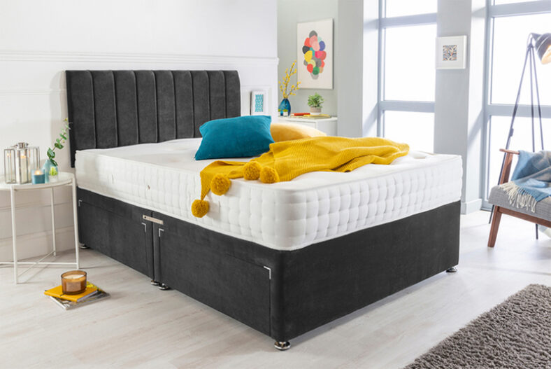 Divan Bed Set w/ Memory Foam Mattress – Size, Colour & Storage Options £129.00 instead of £369.99
