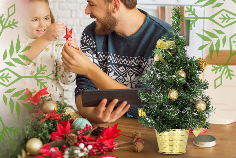 Table Top Christmas Tree – Gold, Silver, Blue or Red! £7.99 instead of £19.99