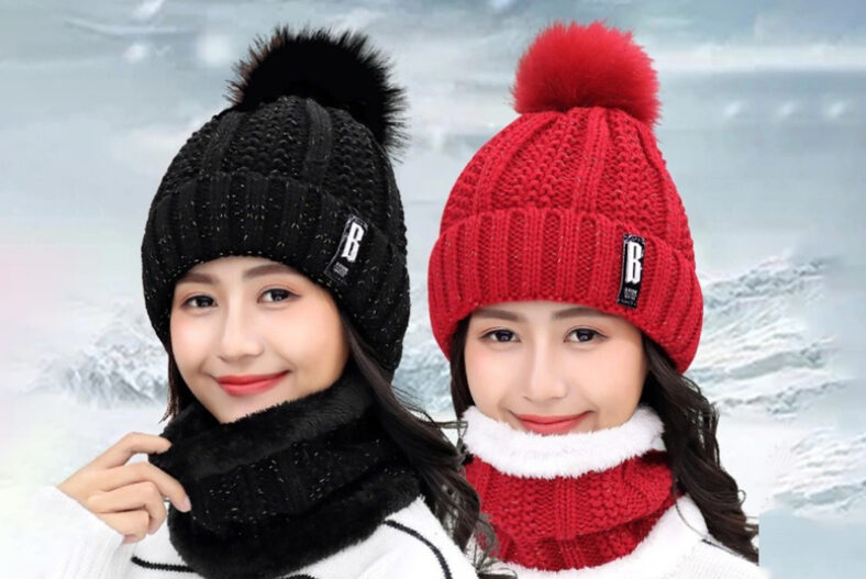 Knitted Scarf And Hat Set – 7 Colours £7.99 instead of £19.99