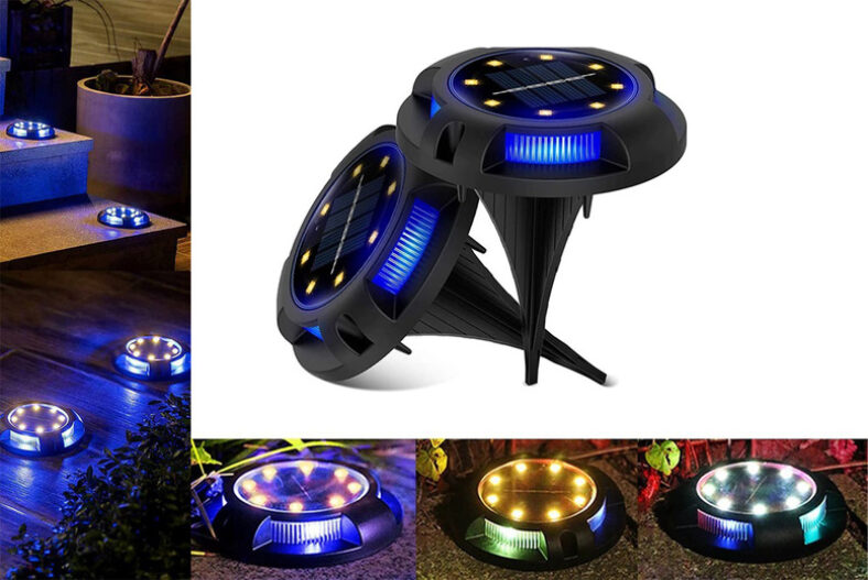 Outdoor LED Solar Light with Electric Sensor – 3 Colours! £5.99 instead of £17.99