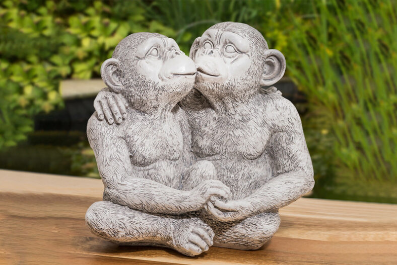 Kissing Monkey Garden Statue! £10.99 instead of £29.99