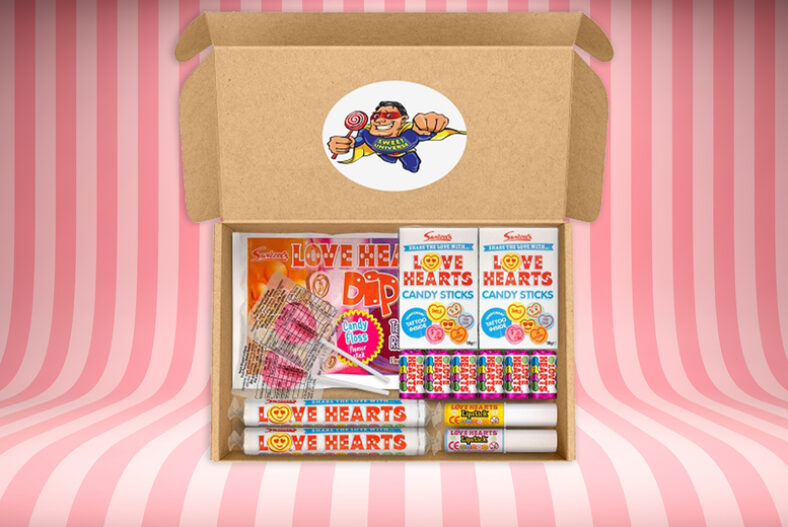 £5.49 instead of £19.99 for a 15-piece Love Hearts Retro sweets gift set from Vivo Mounts – save 73%