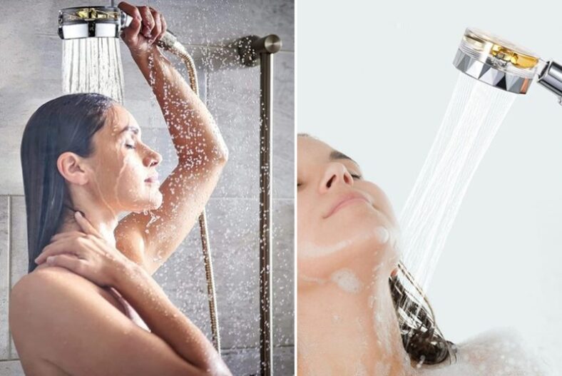 £8.99 instead of £39.99 for a Turbo Propeller Water Saving Shower Head – 5 Colours! from Blu Walk Trading Ltd – save 78%