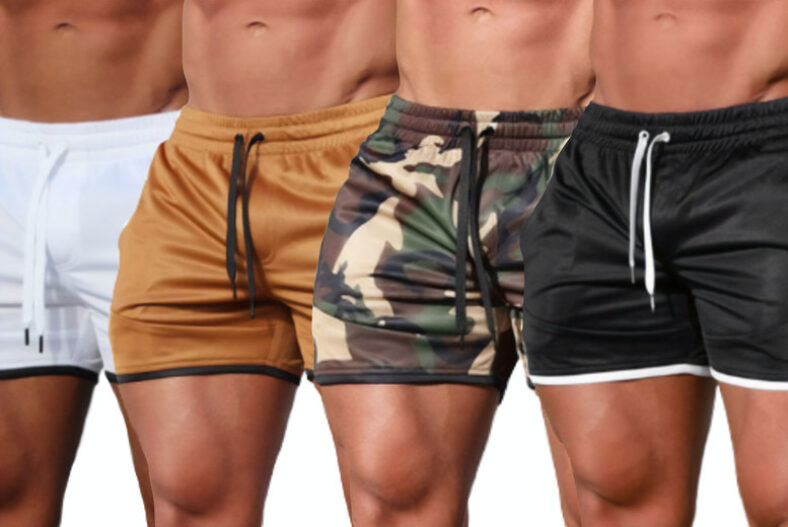 Men’s Fitness Shorts – 6 Colours £9.99 instead of £25.99
