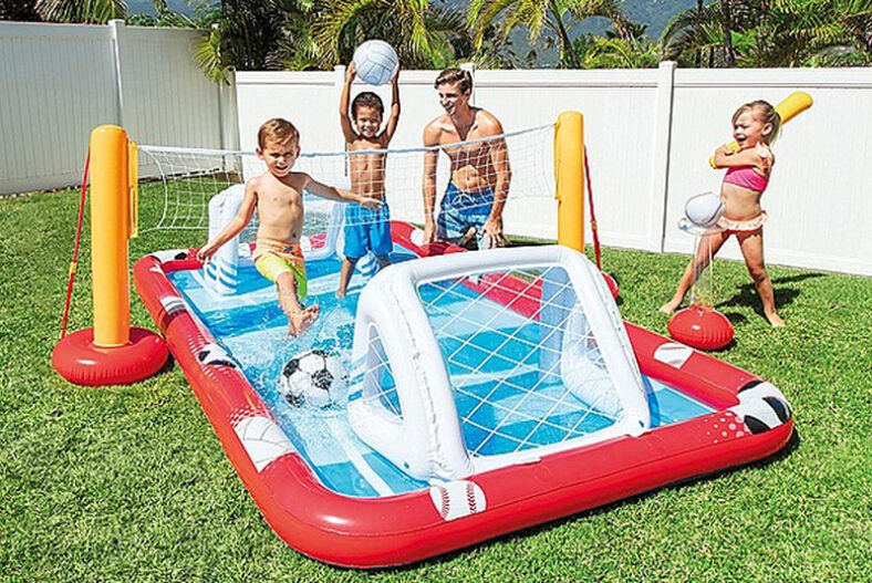 Kids’ Outdoor Water Football Inflatable Play Centre £59.00 instead of £129.99
