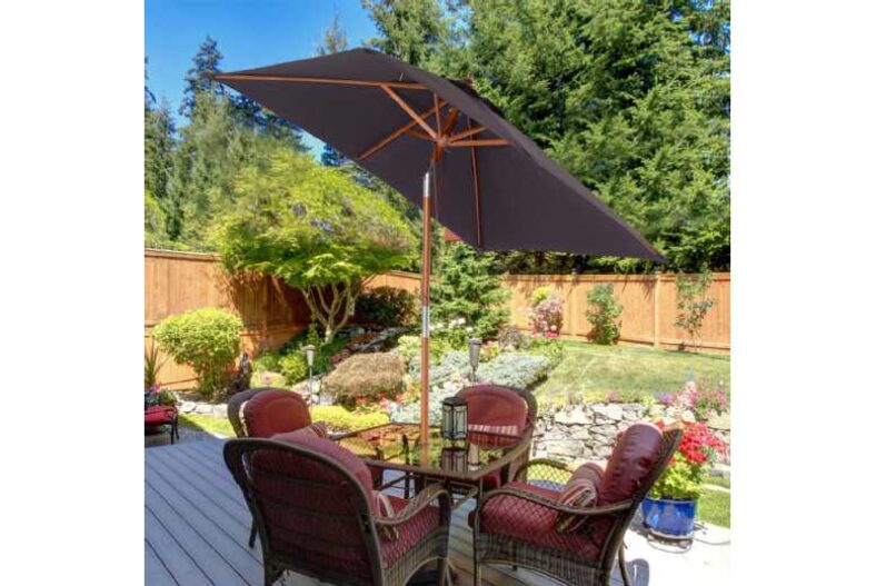 Outsunny 2m x 1.5m Tilt Bamboo Parasol £32.80 instead of £59.99