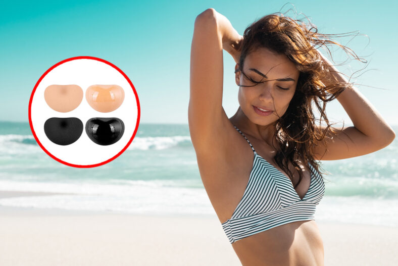 1-3 Pairs of Push Up Sticky Bra Pads – Black or Beige £4.99 instead of £19.99