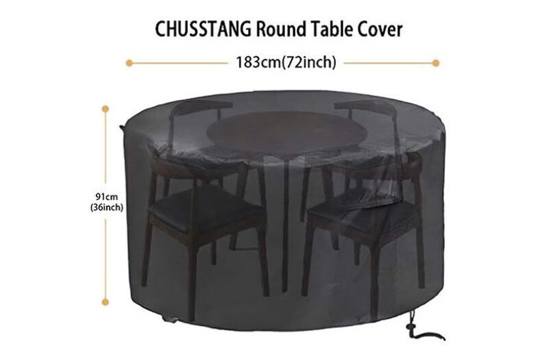 Outdoor Round Garden Furniture Cover – 3 Sizes £19.99 instead of £29.99