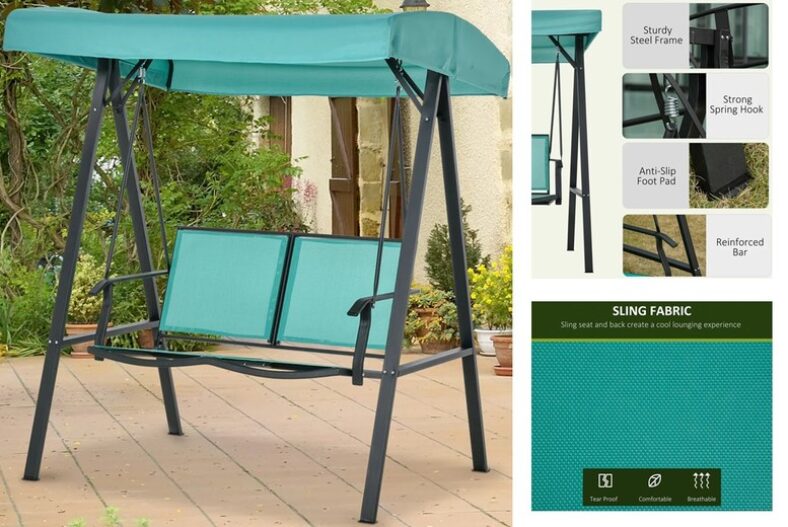 Outsunny 2 Seater Garden Swing Chair Outdoor £109.00 instead of £199.99