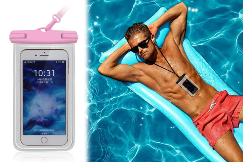 Waterproof Phone Holder – 4 Sets & 5 Colours! £5.99 instead of £19.99