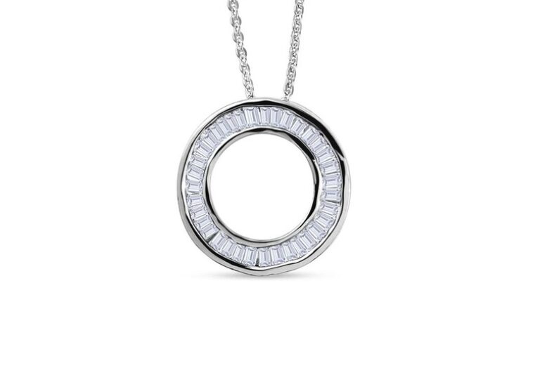 Natural Diamond Circle Of Life Pendant Necklace in White Gold £249.00 instead of £449.99