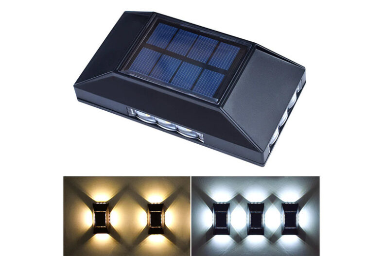 4-Sided Luminous Solar LED Wall Mounted Light – 1, 2 or 4! £8.99 instead of £29.99
