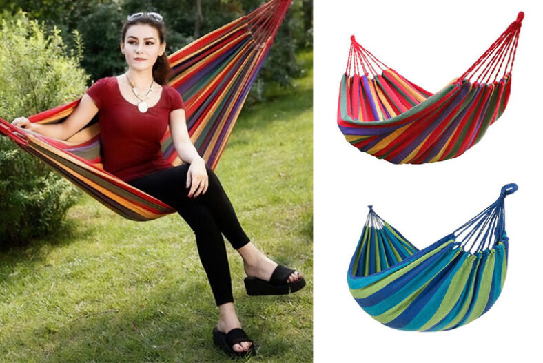 Portable Outdoor Lazy Hammock – 1 or 2 Person Option! £14.99 instead of £39.99