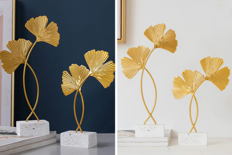 Vintage Gold Leaf Home Decoration – 2 Sizes £6.99 instead of £29.99