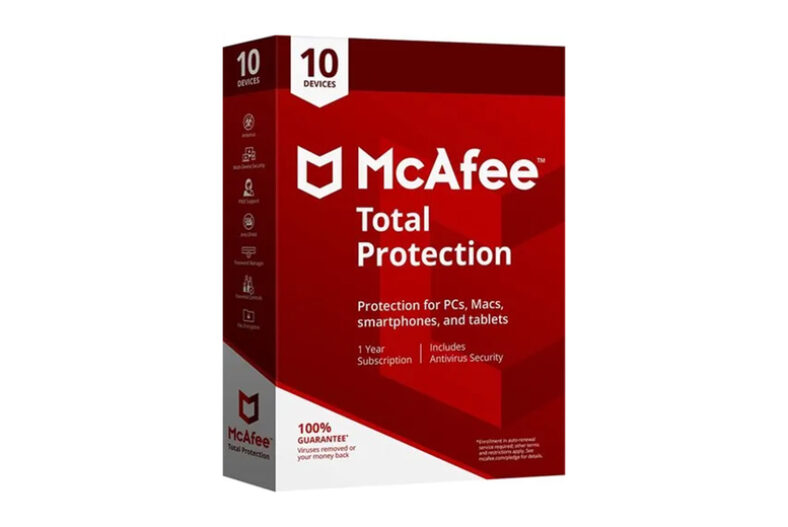 McAfee Total Protection 2024 – 1, 5 or 10 Devices! £10.99 instead of £19.99