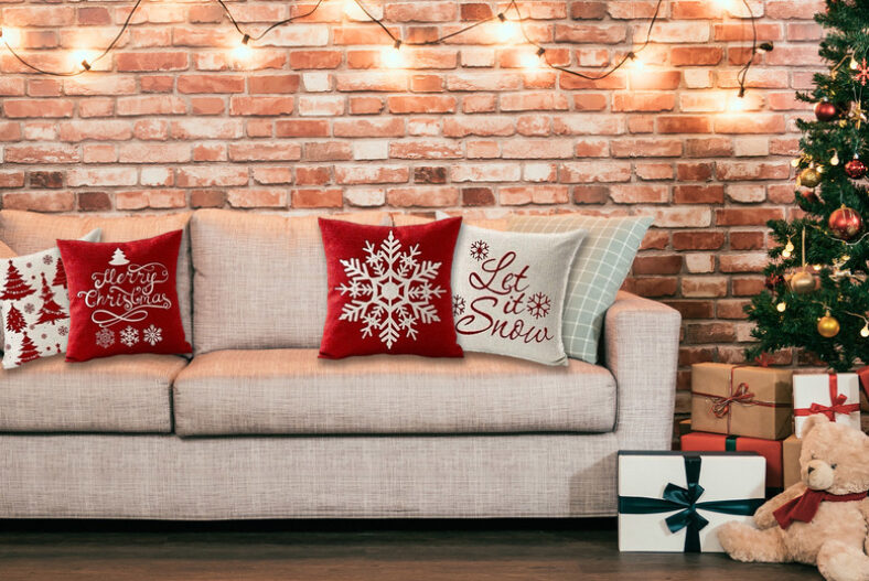 4 Pack Christmas Throw Cushion Cases £9.99 instead of £32.99