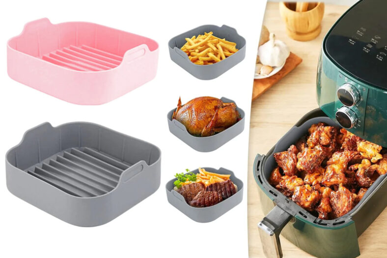 Reusable Silicone Air Fryer Basket with Heat-Proof Gloves £12.99 instead of £49.99