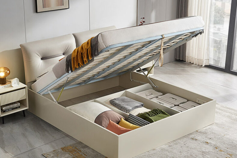 Ottoman Storage Bed – Upholstered Faux Leather £649.99 instead of £649.99