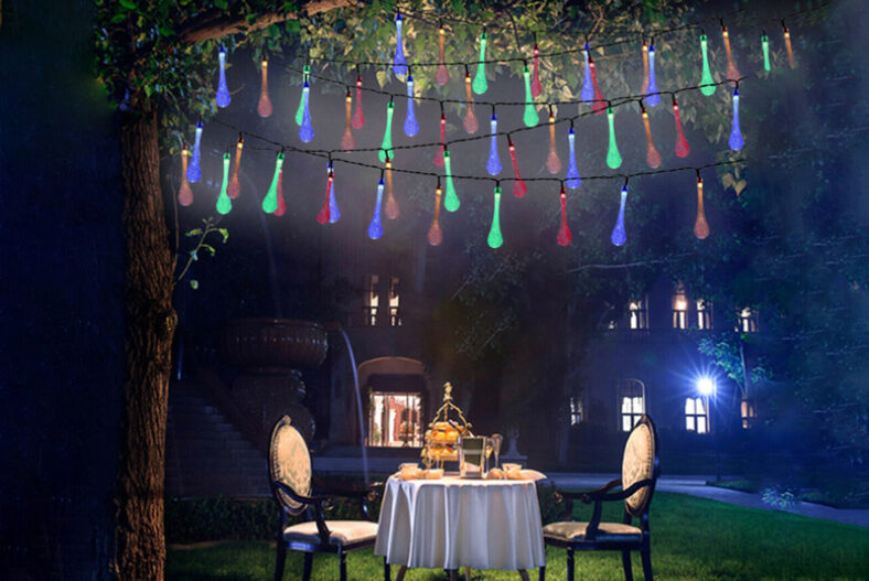 Outdoor Solar Powered LED Fairy Drop Lights – Four Sizes! £10.99 instead of £29.00